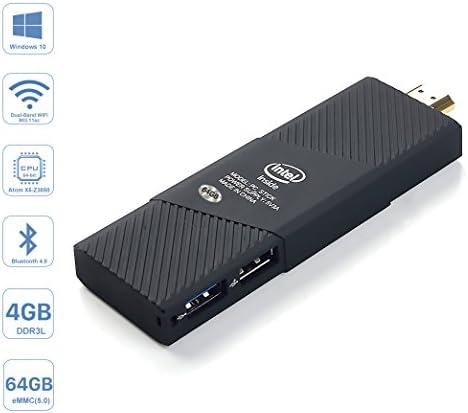 [Upgraded] Sytechz Mini PC Stick Windows 10 Licensed, 4GB RAM 64GB ROM, Intel Atom X5 Z8350 Quad Core, Desktop Compute Stick, Built-in WiFi, Bluetooth