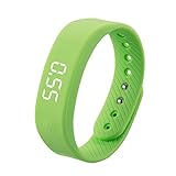 iGANK Smart Wristband, T5 Sports Fitness Bracelet, No need to install app (Green)