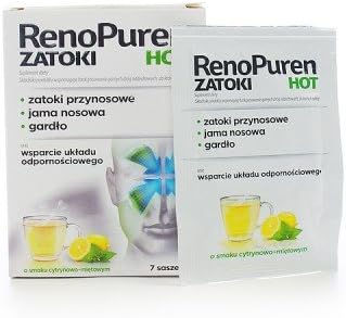 RENOPUREN HOT - 7 sachets - s recommended as a dietary supplement for people with persistent upper respiratory problems: - paranasal sinuses, the nasal cavity, throat - and support the immune system