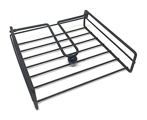 MGE - Napkins Holder - Serviette Holder for Table - Napkin Holders for Tables - Serviette Holder - Paper Napkin Holder - Square Napkin Holder - Metal Napkin Holders - Elegant Design - Black