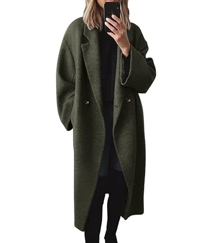 Amazon.com: SEMATOMALA Women's Oversized Wool Blend Long Coat