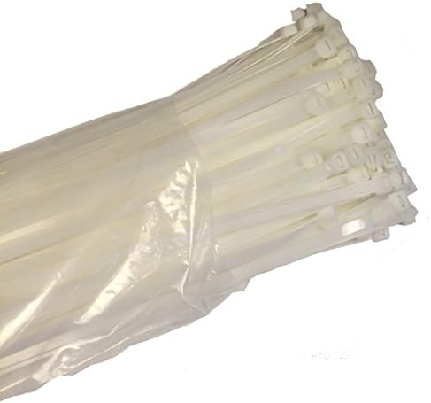 AP Industrial Heavy Duty Extra Strong 120 Pound Nylon Zip Cable Ties (12, White)