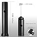 Womice Milk Frother, Double Whisk Head Electric Foam Maker - 304 Stainless Steel - Handheld Battery Operated Whisk Drink Mixer - Perfect For Latte, Coffee, Cappuccino - Includes Stand.