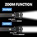 Garberiel Strong Light 5000LM XHP70 High Power USB Flashlight with Rechargeable Battery and USB Cable, 3 Modes with Power Display Function