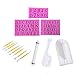 14 Pack Fondant Decorating Tools Set Simuer 3pcs Mini Number and Letter Shape Silicone Mold Cake Decoration 3D Soap Chocolate Moulds