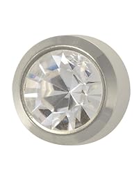 Caflon - Pendientes de acero quirúrgico, 0.157 in, 12 pares, color blanco