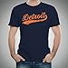 UGP Campus Apparel Detroit City Script - Hometown Pride Souvenir Basic Cotton T-Shirt - Large - Navy