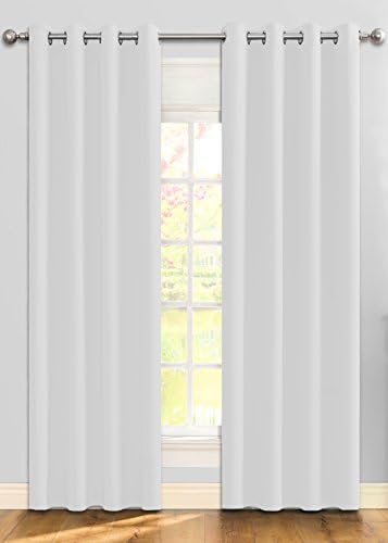 Ifblue Blackout 2 Panels Curtains Room Darkening Drapes 2 Panels 52 X 63 Inch OffWhite