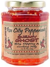 Sneaky Ghost - Rose City Pepperheads Pepper Jelly, 12 Ounce - Hostess, Christmas, Birthday, Get Well Gift (Sneaky Ghost)
