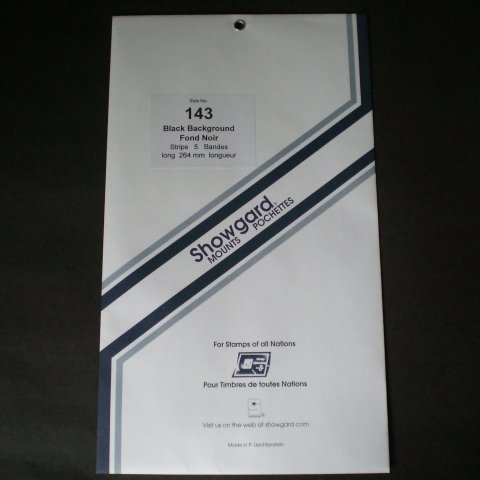Showgard Strip Style Black Stamp Mounts Size 143
