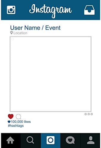 Selfie Frames Large A1 All Occasions Party Decoration Photo Booth Prop (Instagram)