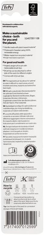 TePe Interspace Brush Medium with 12 Replaceable Heads for Optimal Cleaning view 2