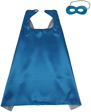Kids Capes and Mask Party Decoration Role Cosplay Costumes like Superhero Style Skyblue