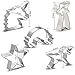 BUSOHA Unicorn Cookie Cutter Set 5pcs - Unicorn, Unicorn Head, Rainbow, Shooting Star and Star, Large Stainless Steel Fondant Molds for Kid's Kitchen Biscuit Baking Tools Holiday Party Supplies