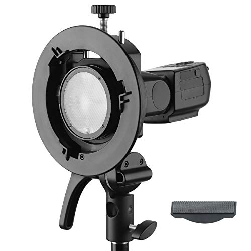 Godox S2 S-Type Bracket Bowens Mount Compatible with Godox V1 AD200Pro AD400Pro AD200 V860II TT685 TT600 TT350, Large Adjustment Handle, Integrated Umbrella Mount and More Compact - Thumbnail 5