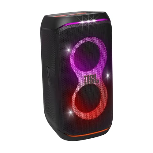 JBL Partybox Club 120 in Schwarz – Tragbare Bluetooth-Lautsprecher-Box mit JBL Pro Sound, Lichtshow, KI-Sound-Boost und Teleskopgriff – 12 h Laufzeit