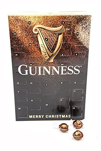 Guinness Advent Calendar 2022 Includes 24 x Christmas Chocolate Truffles in Rich Dark Chocolate and Guinness Beer Flavoured - 278g