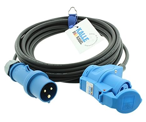 CEE-Verlängerungskabel mit Winkelkupplung H07RN-F 3G 1,5 mm² 15 m von KALLE DAS KABEL