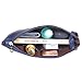 Aladin Oversized Clutch Bag Purse, Womens Large leather Evening Wristlet Handbag (Dark Blue)