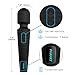 PHANXY® Vibrating Cordless Wand Massager with 9 Colors Breathing Light & 9 Patterns Waterproof Handheld Electric Massager for Shoulder, Neck, Back, Body Pain & Muscle Knots Release(Black)