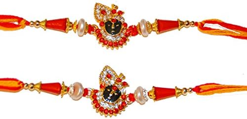 Lord Krishan Raksha Bandhan Bracelet Rakhi (Set of 2 Rakhis)