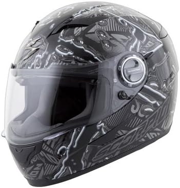 Scorpion Crude EXO-500 Street Racing Motorcycle Helmet - Black/Grey/X-Large