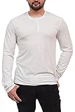 MTL-65601 Heather LS Henley -White/L