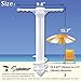 IUUU Beach Umbrella Sand Anchor Stand Holder with 3-Tier Screw, Includes Umbrella Hanging Hook 4-prongs/Storage Bag, Adjustable & Telescoping, Perfect for Sand Lawn, Grass and Patio