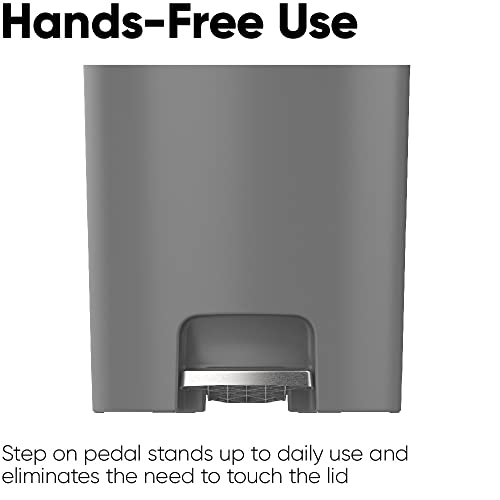 Curver Infinity 43.9 Liter / 13 Gallon Plastic Kitchen Trash Can with