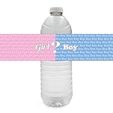 Baby Gender Reveal Party Water Bottle Labels (24 Count)