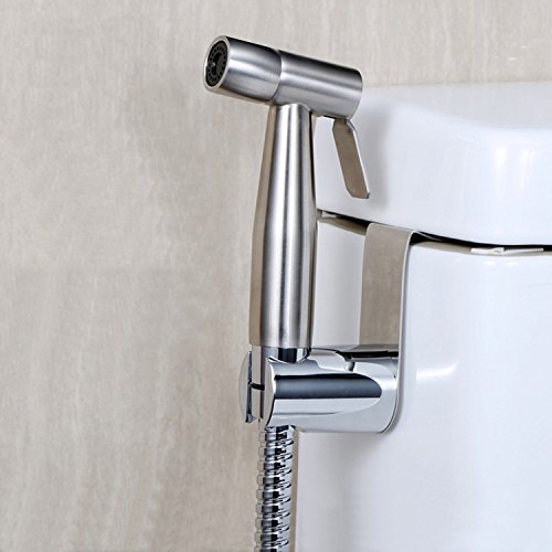 Joyway Hand Bidet for Toilet Attachment-Stainless Steel Handheld Bidet Sprayer Kit for Bathroom Self Cleaning with Extra Long Handle