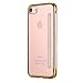 iPhone 8 Case,iPhone 7 Case, LONTECT Slim PU Leather Folio Flip Case with Card Slot & Clear Soft TPU Back Cover for Apple iPhone 8/iPhone 7 - Gold