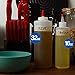 6-pack Plastic Squeeze Bottles for Sauces - 32oz Condiment Squeeze Bottles for Liquids - BPA Free Squirt Bottle with Cap - Ketchup, Syrup, Oil, Dressings, Honey & Arts and Crafts
