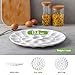 DOWAN 12.6-inch Porcelain Deviled Egg Dish/Egg Platter with 25-Compartment, Round&White