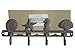 Comfify Vintage Seashell Coat Hook Hanger Rustic Cast Iron Wall Hanger w/ 4 Decorative Hooks - Includes Screws and Anchors - Beach House Decor - Brown