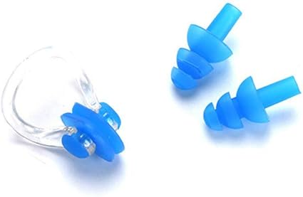 rongweiwang piscina de silicona clip de la nariz con tapones para los oidos conjunto tapones para los oidos conjunto de natacion y otros deportes