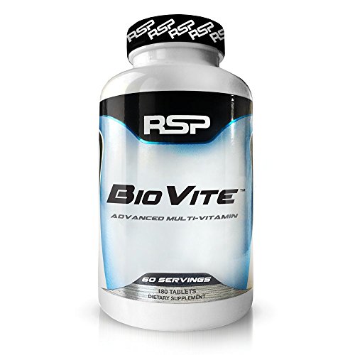 RSP BioVite - Advanced Multivitamin for Men & Women, Complete Muscle Recovery, Natural Energy Support and Immune Function, 180 Count