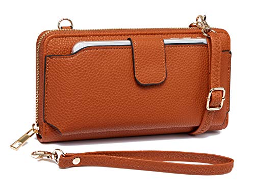 Heaye Wristlet Wallet Crossbody Phone Bags for Women with Card Slots Cognac - Thumbnail 7