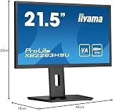 iiyama XB2283HSU-B1 21.5 inch VA Full HD 1080p 1ms HDMI DP USB Hub Monitor view 12