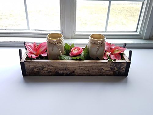 Rustic Reclaimed Wood Centerpiece Box, Horseshoes, Planter Box, Wedding Centerpiece