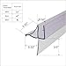 Goodyo Bottom Shower Door Seal 36 Inch Long Gasket Water Barrier for Glass Door Transparent