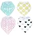 Casper + Cali Baby Bandana Bibs - Girl 4-pack gift set, absorbent super soft 100% cotton drool bibs, perfect for teething and drooling baby and toddlers with adjustable snaps 3 - 36 months