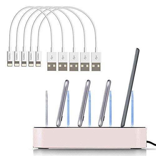 Short iphpne Charger,Feel2Nice 5 Pack 7-Inch iPhone Cord Data Sync USB Portable Fast Charger for iPhone X XS Max XR / 8/8 Plus / 7/7 Plus / 6/6 Plus / 5S / iPad/iPod, White
