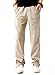 NITAGUT Men Casual Beach Trousers Linen Summer Pants
