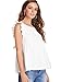 Romwe Women's Bow Tie Backless Ruffle Hem Peplum Babydoll Blouse Top White Medium