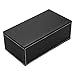 Sumnacon Tissue Box Cover Rectangle Leather Tissue Box Stylish Tissue Box Holder with Magnetic Bottom, Decorative PU Tissue Cover for Bathroom Living Room Bedroom Table Desk Home Office Car, Black