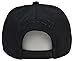Compton Snap Back Black Hat Black Embroidered