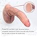 Hyper Realistic Ultra Soft Silicone Dildo Lifelike Vein Superior Penis Dual Layer Liquid Silicone Bendable Penis with Suction Cup Adult Sex Massage Masturbation Toys for Women 7.3 inch (Natural Flesh)