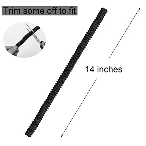 Lelineâ€™s Oven Rack Guards, Silicone Oven Rack Shield Protectors, Black Oven Shelf Edge Cover, 14in, 2pcs