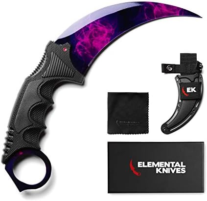 Elemental Knives Karambit 2 Doppler Phase 2 CSGO Real Tactical Hunting Counter Strike Camping Military Display Knife